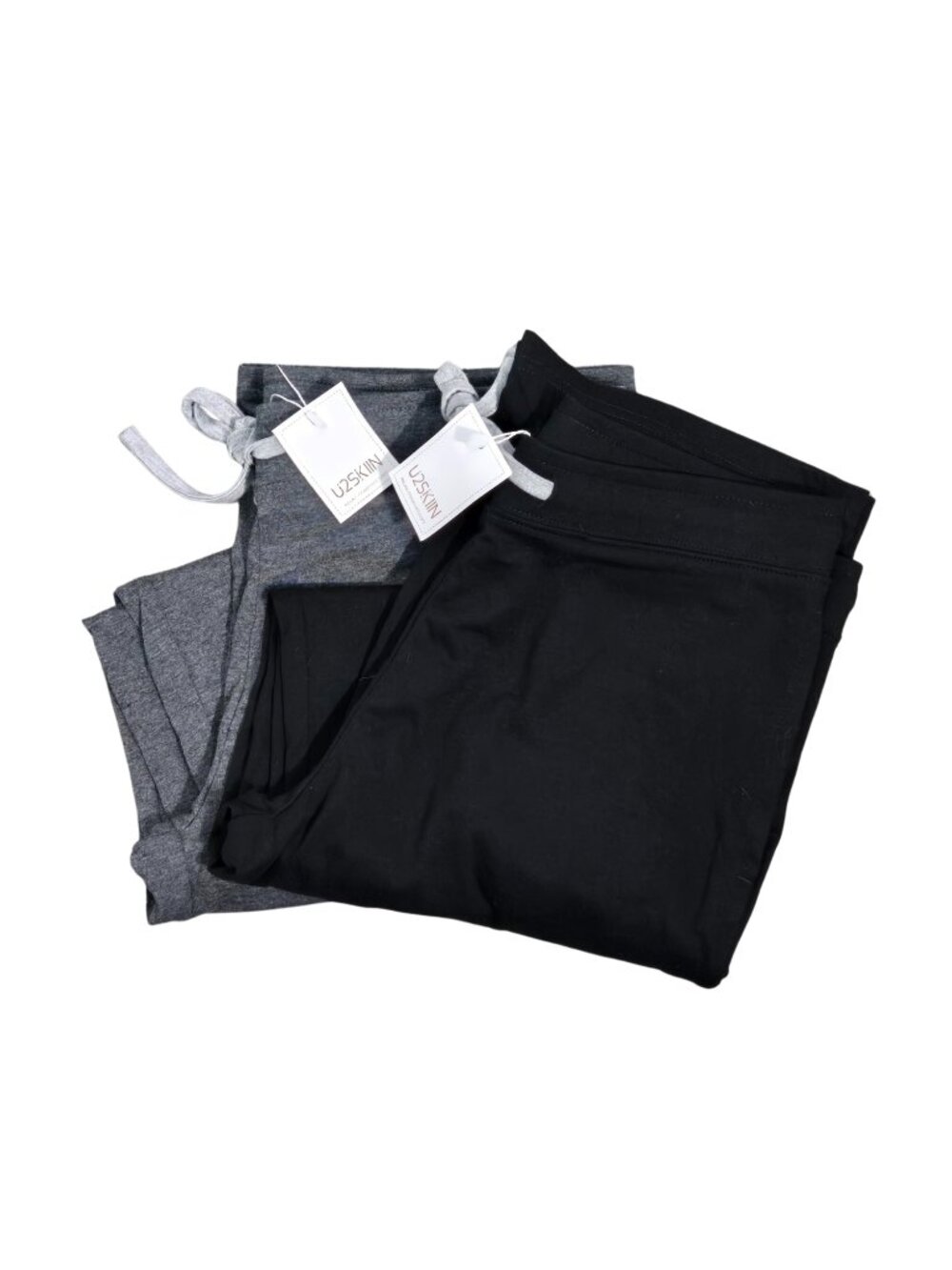 NWT | 2 Pack Black & Gray Drawstring Straight Leg Lounge Pants | Small